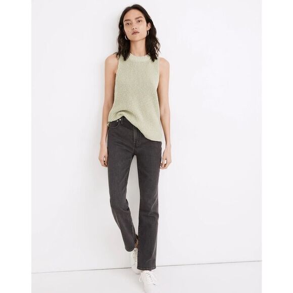 Madewell Shaker Sweater Tank Sunfaded Mint - Size: Small - Picture 1 of 8
